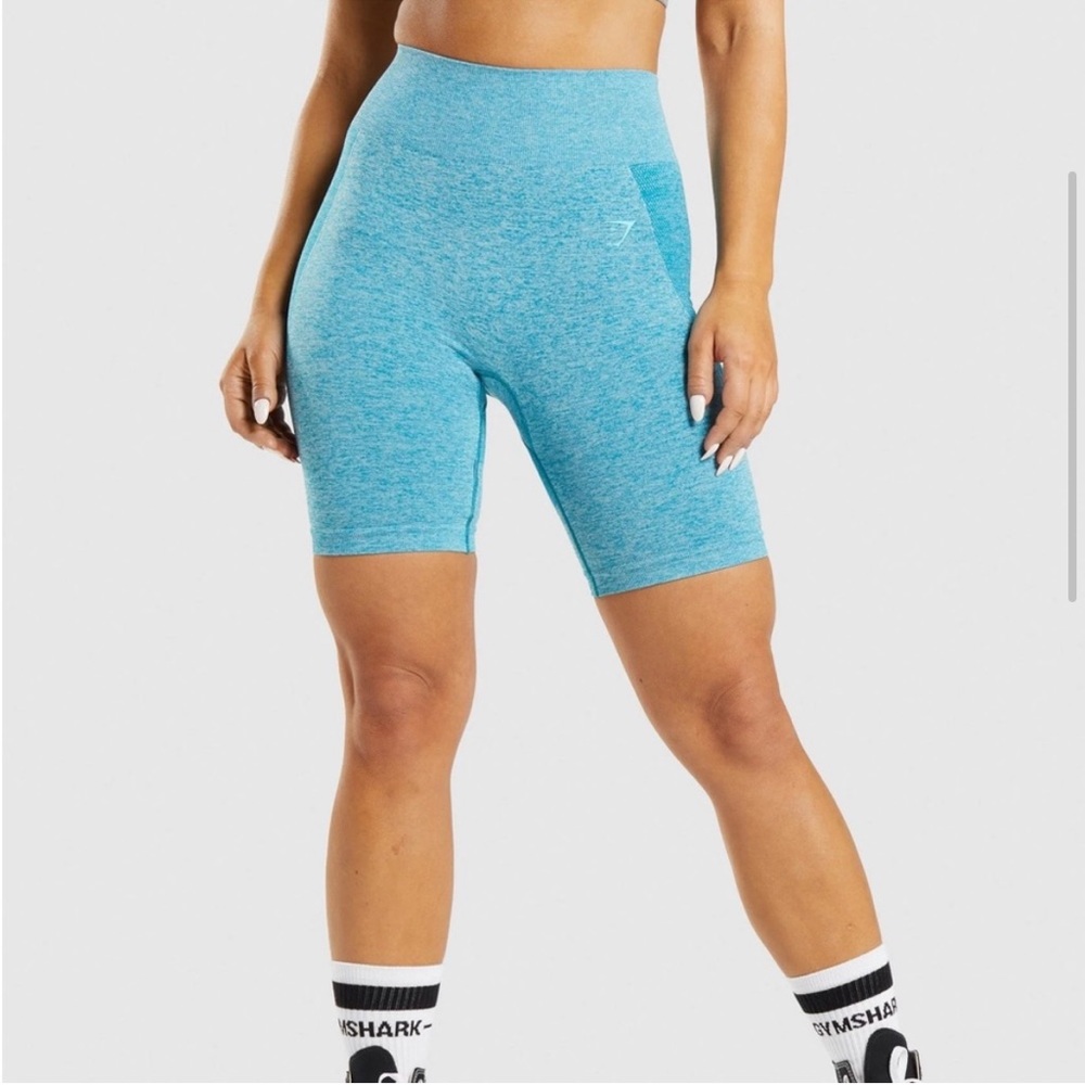 Gymshark Flex Cycling Bike Shorts Blue Size Medium